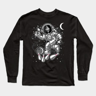 Astronaut Bowling Ethereum ETH Coin To The Moon Crypto Token Cryptocurrency Blockchain Wallet Birthday Gift For Men Women Kids Long Sleeve T-Shirt